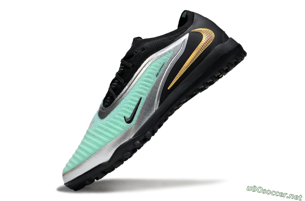 Men's Nike Phantom 6 Elite TF Football Shoes - Jade/Silver/Black 5