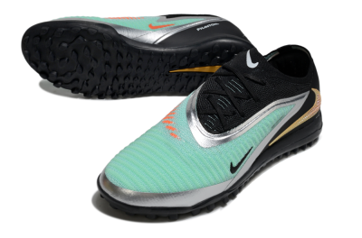 Men's Nike Phantom 6 Elite TF Football Shoes - Jade/Silver/Black