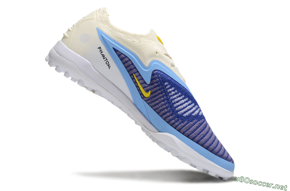 Men's Nike Phantom 6 Elite TF Football Shoes - Blue/White/Jade 4