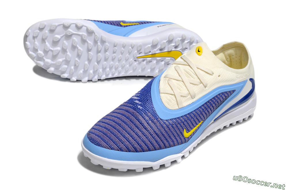 Men's Nike Phantom 6 Elite TF Football Shoes - Blue/White/Jade 3