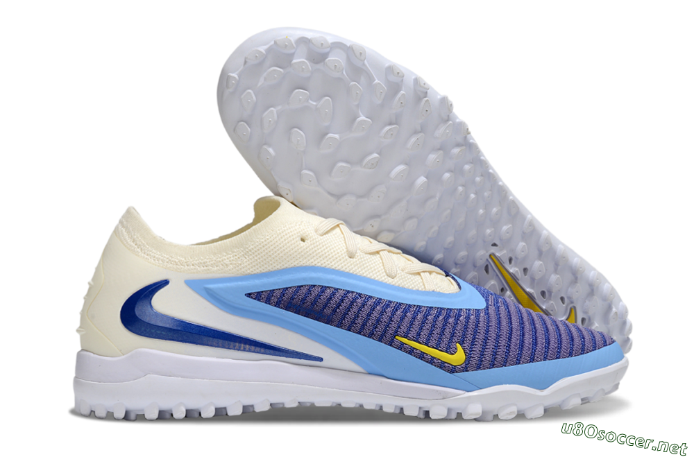 Men's Nike Phantom 6 Elite TF Football Shoes - Blue/White/Jade 2