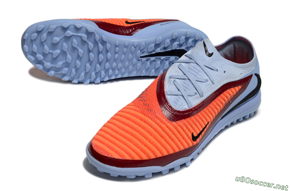Men's Nike Phantom 6 Elite TF Football Shoes - Red/Jade/Black 3