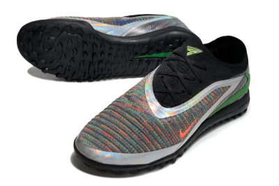 Men's Nike Phantom 6 Elite TF Football Shoes - Grey/Silver/Black