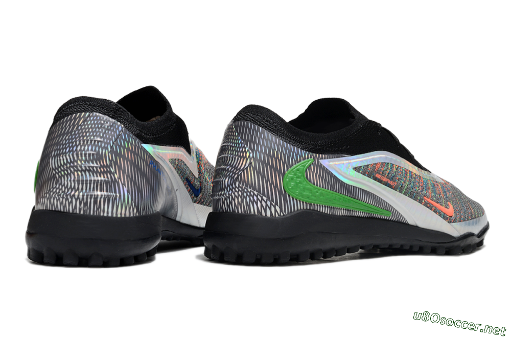 Men's Nike Phantom 6 Elite TF Football Shoes - Grey/Silver/Black 6