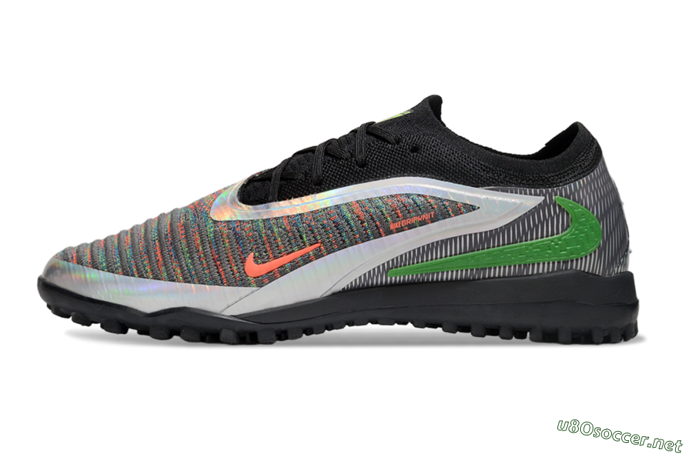 Men's Nike Phantom 6 Elite TF Football Shoes - Grey/Silver/Black 0