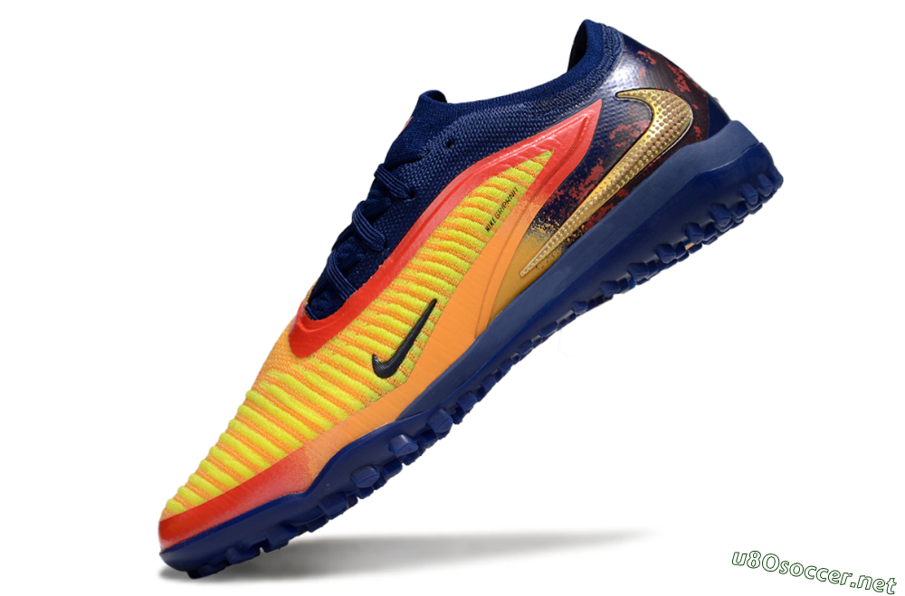 Men's Nike Phantom 6 Elite TF Football Shoes - Yellow/Red/Blue 5