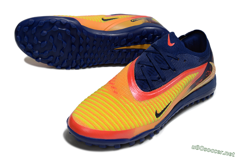 Men's Nike Phantom 6 Elite TF Football Shoes - Yellow/Red/Blue 3