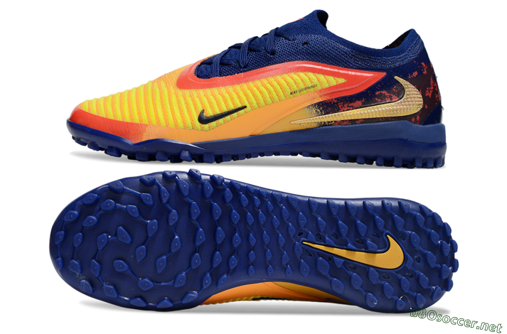 Men's Nike Phantom 6 Elite TF Football Shoes - Yellow/Red/Blue 1