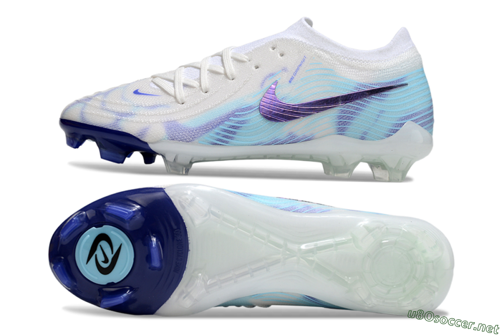 Men's Nike Phantom GX 2 Elite FG Football Boots - White/Purple/Jade 1