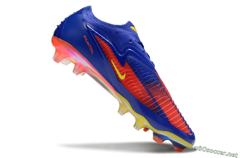 Men's Nike Phantom 6 Elite FG Football Boots - Blue/Red/Yellow 4