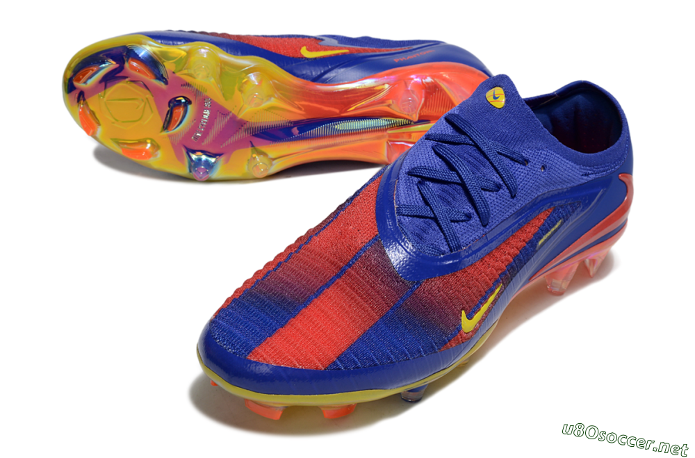 Men's Nike Phantom 6 Elite FG Football Boots - Blue/Red/Yellow 3