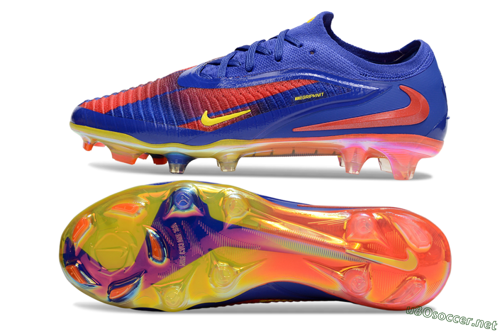 Men's Nike Phantom 6 Elite FG Football Boots - Blue/Red/Yellow 1