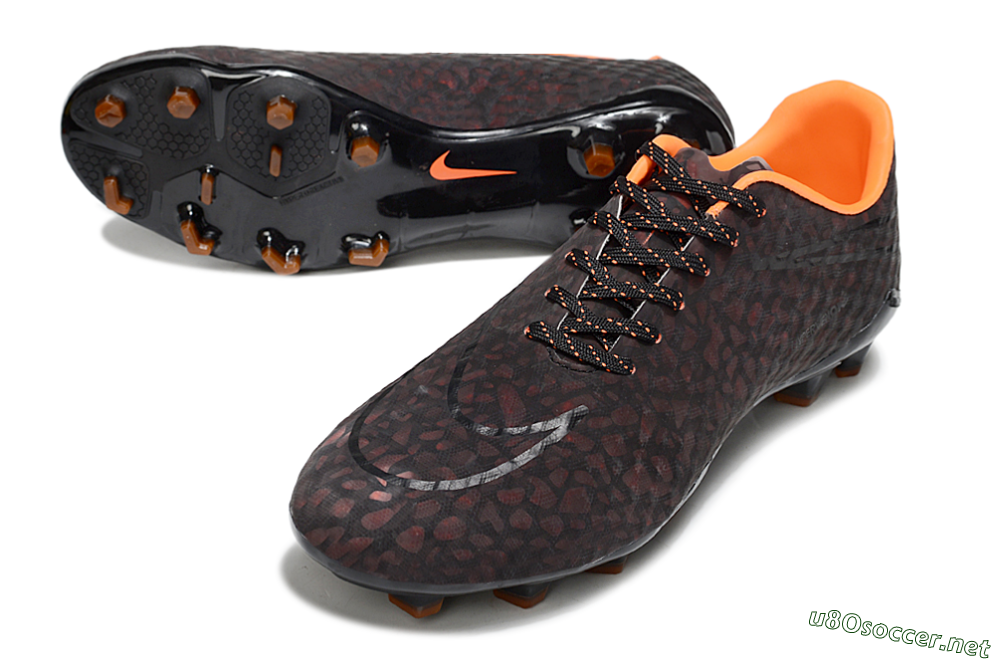 Men's Nike Hypervenom Phantom FG Football Boots - Black/Red 3
