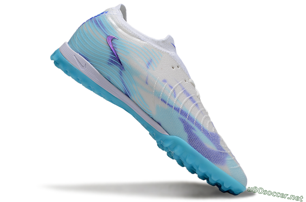 Men's Nike Phantom GX 2 Elite TF Football Shoes - White/Purple/Jade 4