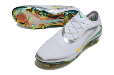 Men's Nike Phantom 6 Elite FG Football Boots - White/Silver/Yellow