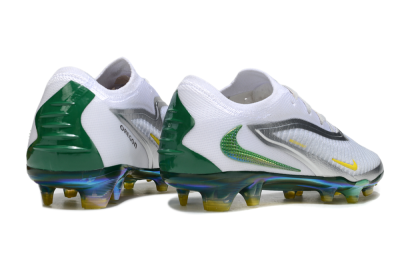 Men's Nike Phantom 6 Elite FG Football Boots - White/Silver/Yellow