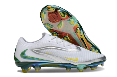 Men's Nike Phantom 6 Elite FG Football Boots - White/Silver/Yellow