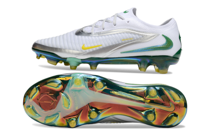 Men's Nike Phantom 6 Elite FG Football Boots - White/Silver/Yellow