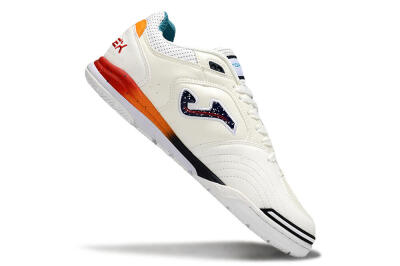 Men's Joma Top Flex IC Football Shoes - White/Black/Red