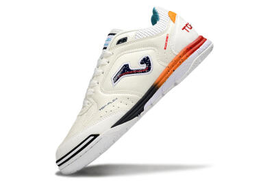 Men's Joma Top Flex IC Football Shoes - White/Black/Red
