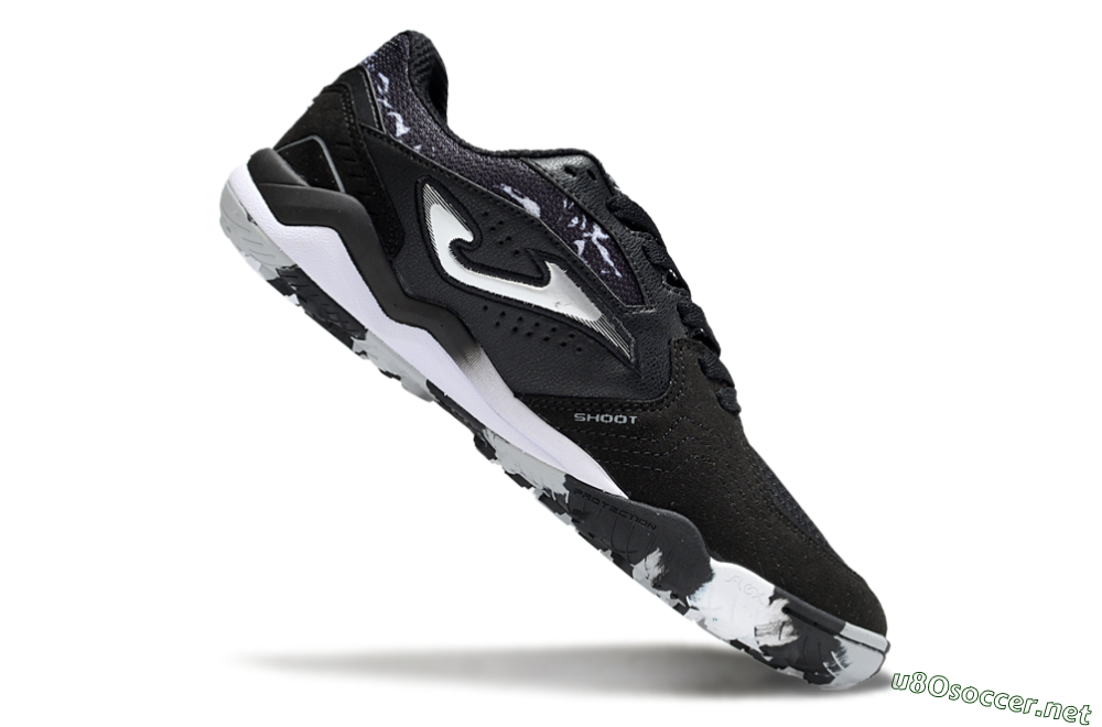 Men's Joma Top Flex TF Football Shoes - Black/Silver/White 4