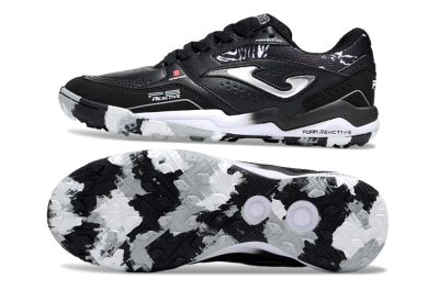 Men's Joma Top Flex TF Football Shoes - Black/Silver/White