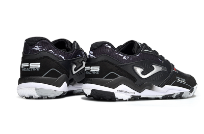 Men's Joma Top Flex TF Football Shoes - Black/Silver/White