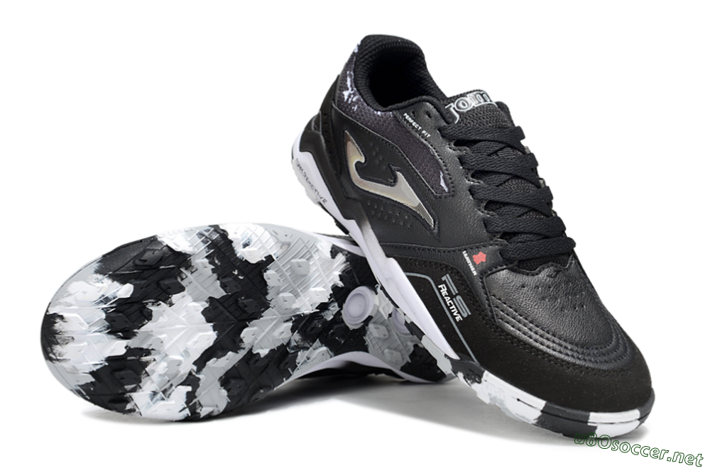 Men's Joma Top Flex TF Football Shoes - Black/Silver/White 3