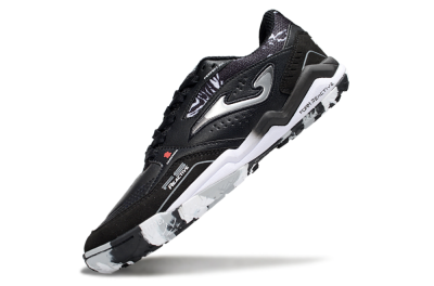 Men's Joma Top Flex TF Football Shoes - Black/Silver/White