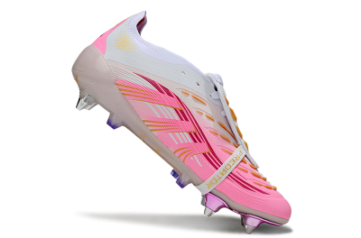 Men's Adidas Predator 25 Elite Foldover Tongue SG Football Boots - Pink/White/Gold