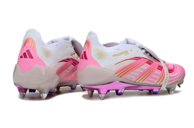 Men's Adidas Predator 25 Elite Foldover Tongue SG Football Boots - Pink/White/Gold