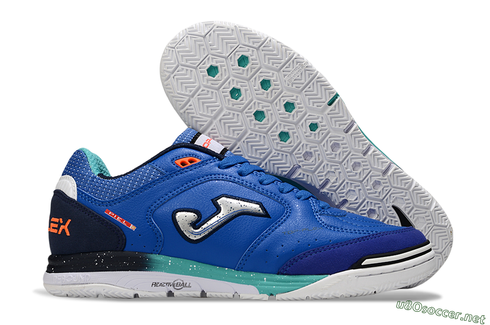 Men's Joma Top Flex IC Football Shoes - Blue/Silver/Black 2