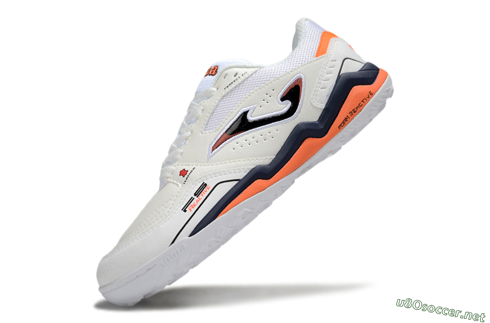 Men's Joma Top Flex TF Football Shoes - White/Blue/Red 5