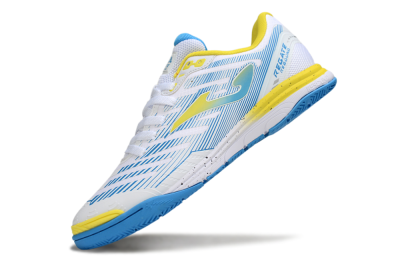 Men's Joma Top Flex IC Football Shoes - White/Blue/Yellow