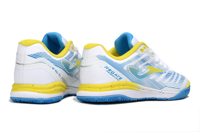 Men's Joma Top Flex IC Football Shoes - White/Blue/Yellow