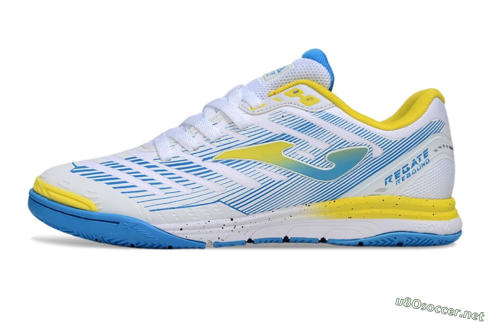 Men's Joma Top Flex IC Football Shoes - White/Blue/Yellow 0