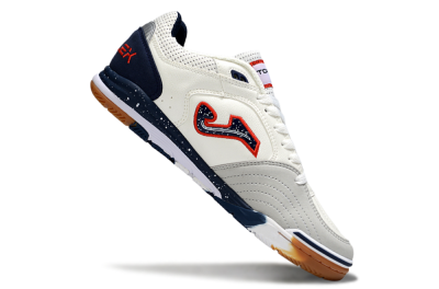 Men's Joma Top Flex IC Football Shoes - White/Blue/Red