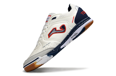 Men's Joma Top Flex IC Football Shoes - White/Blue/Red