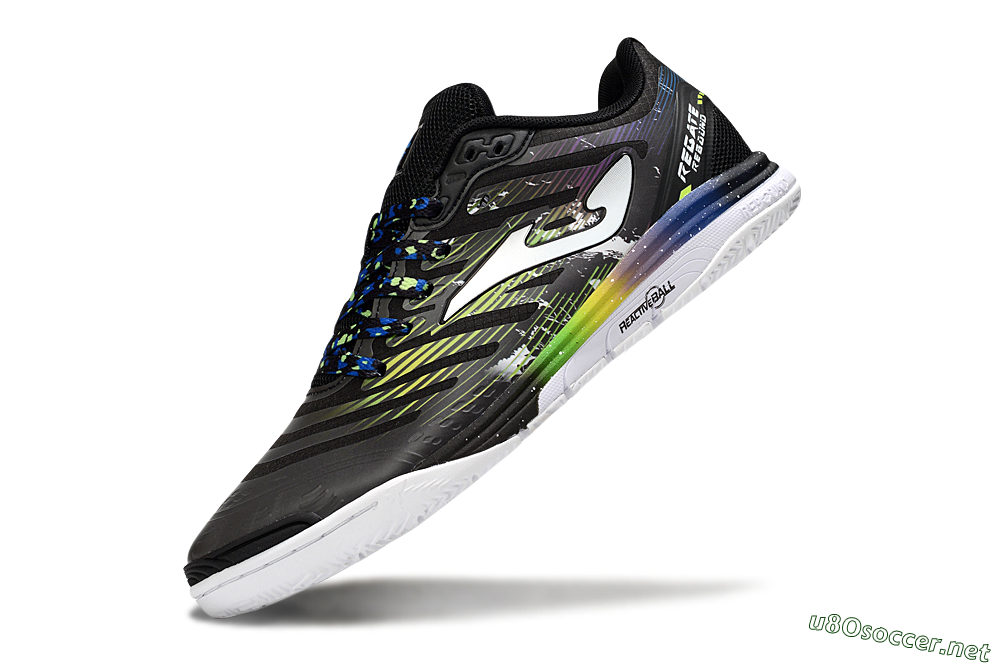 Men's Joma Top Flex IC Football Shoes - Black/White/Yellow 5