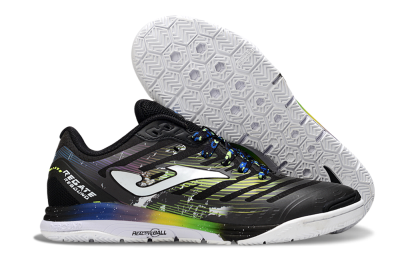 Men's Joma Top Flex IC Football Shoes - Black/White/Yellow