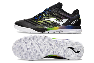 Men's Joma Top Flex IC Football Shoes - Black/White/Yellow