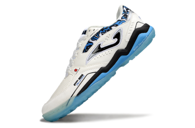 Men's Joma Top Flex TF Football Shoes - White/Black/Blue