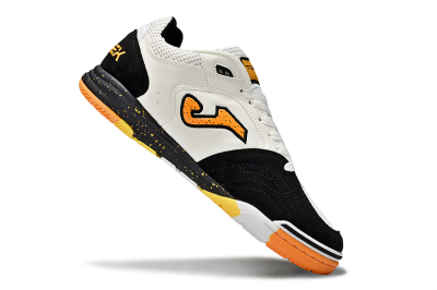 Men's Joma Top Flex IC Football Shoes - White/Yellow/Black