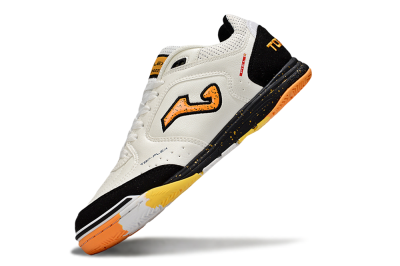 Men's Joma Top Flex IC Football Shoes - White/Yellow/Black
