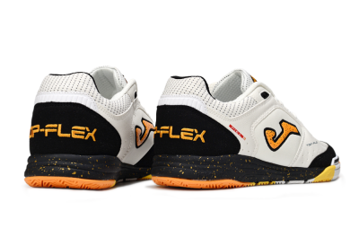 Men's Joma Top Flex IC Football Shoes - White/Yellow/Black