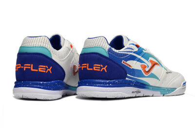 Men's Joma Top Flex IC Football Shoes - White/Red/Blue