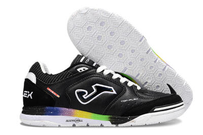 Men's Joma Top Flex IC Football Shoes - Black/White/Red
