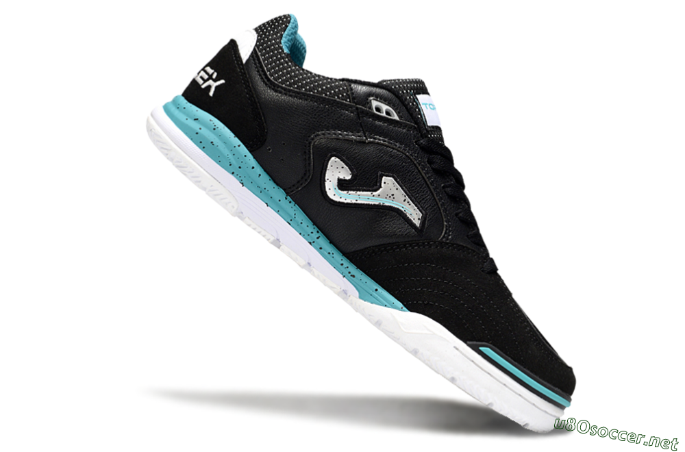 Men's Joma Top Flex IC Football Shoes - Black/Silver/Blue 4