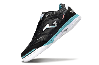 Men's Joma Top Flex IC Football Shoes - Black/Silver/Blue