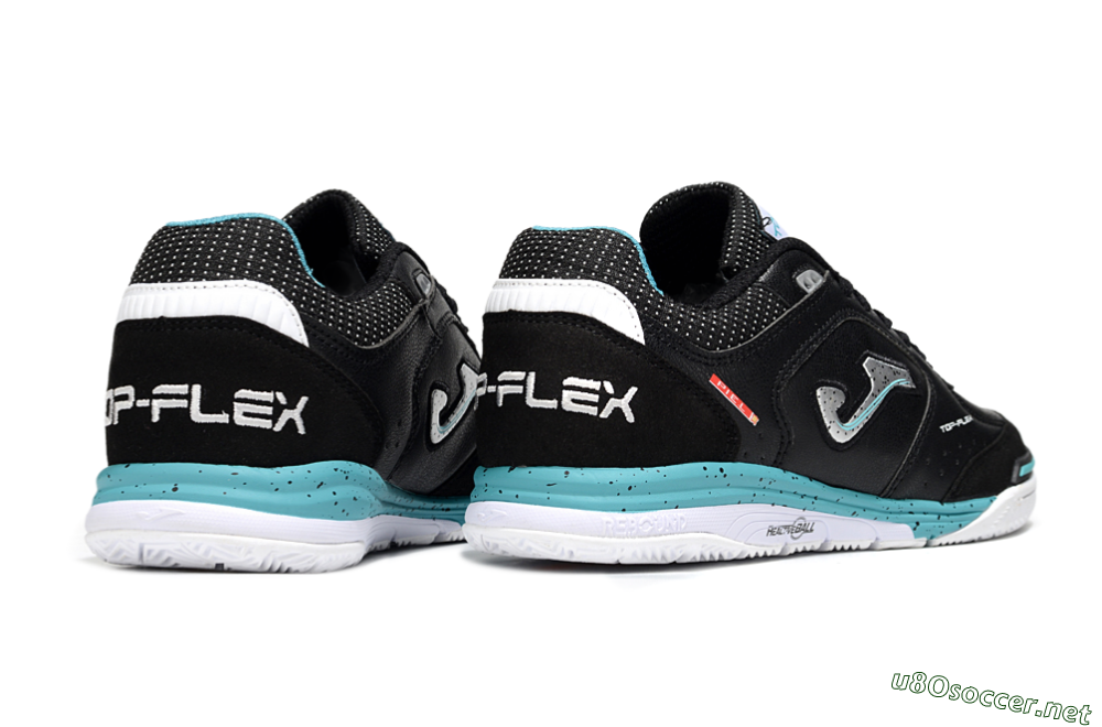 Men's Joma Top Flex IC Football Shoes - Black/Silver/Blue 6